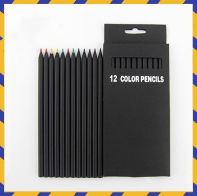Premium Black Wood Colored Pencil Set - Image 4