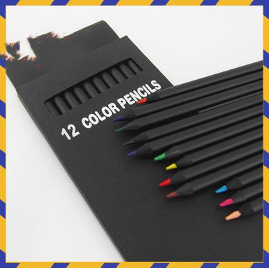 Premium Black Wood Colored Pencil Set - Image 2