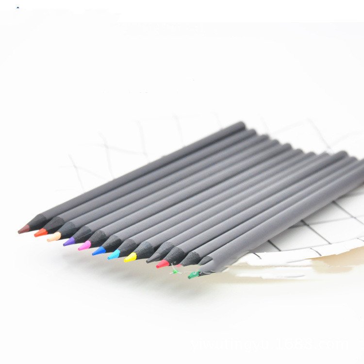 Premium Black Wood Colored Pencil Set - Image 6