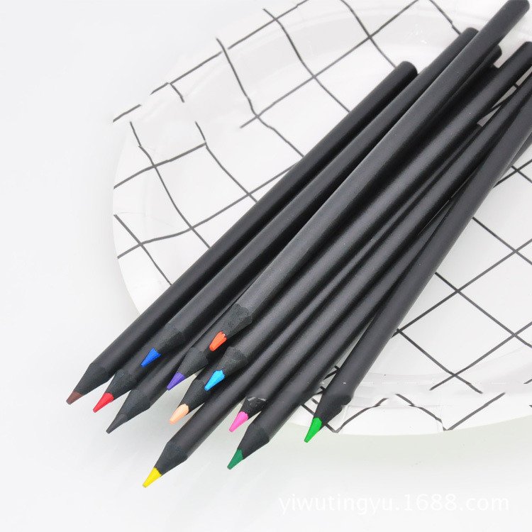 Premium Black Wood Colored Pencil Set - Image 5