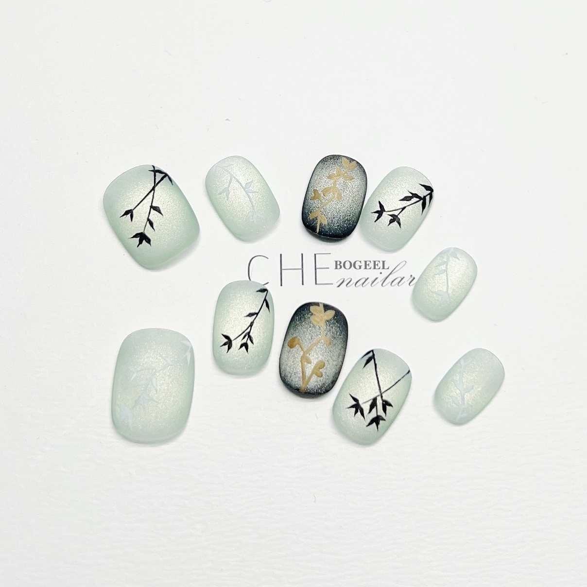 Summer Short Square Round Manicure Fake Nail Tip